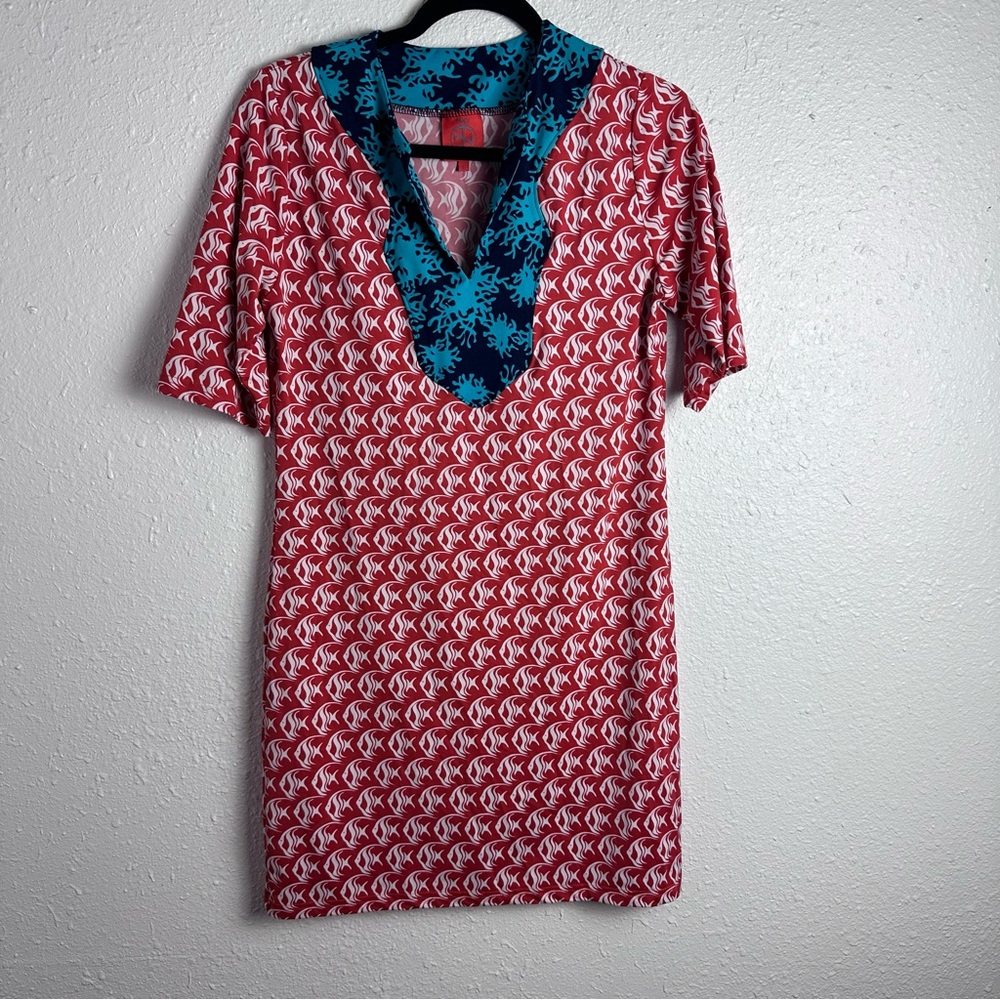 Tracy Negoshian‎ Fish Pattern Dress Size Small